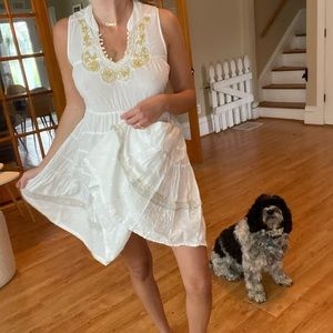 Vintage Free People Embellished Babydoll Dress